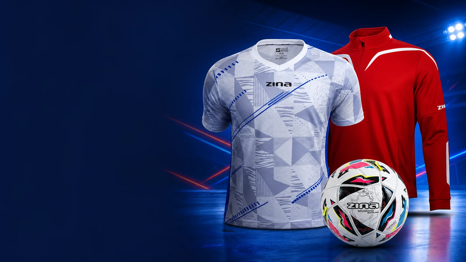 Odzież sportowa i piłka Zina