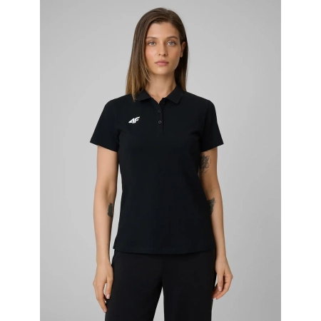 Koszulka polo damska 4F F0711, Czarny 20S – przód
