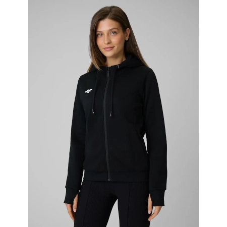 Bluza damska z kapturem 4F F2915, Czarny 20S – przód