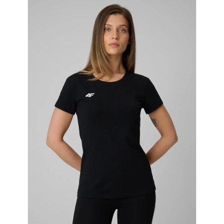 T-shirt damski 4F F3551, Czarny 20S – przód