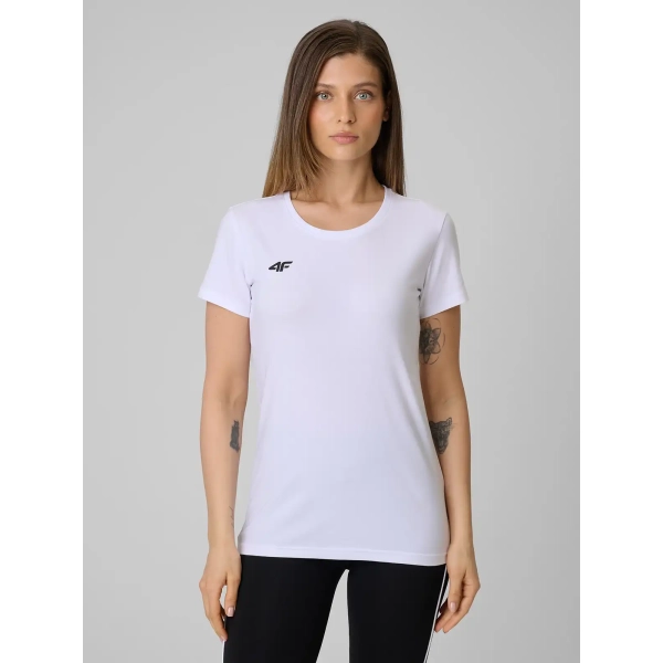 T-shirt damski 4F F3551, Biały 10S – przód T-shirt damski 4F F3551, Biały 10S – przód