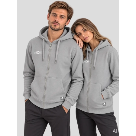 Bluza bawełniana rozpinana Keeza Era — szara