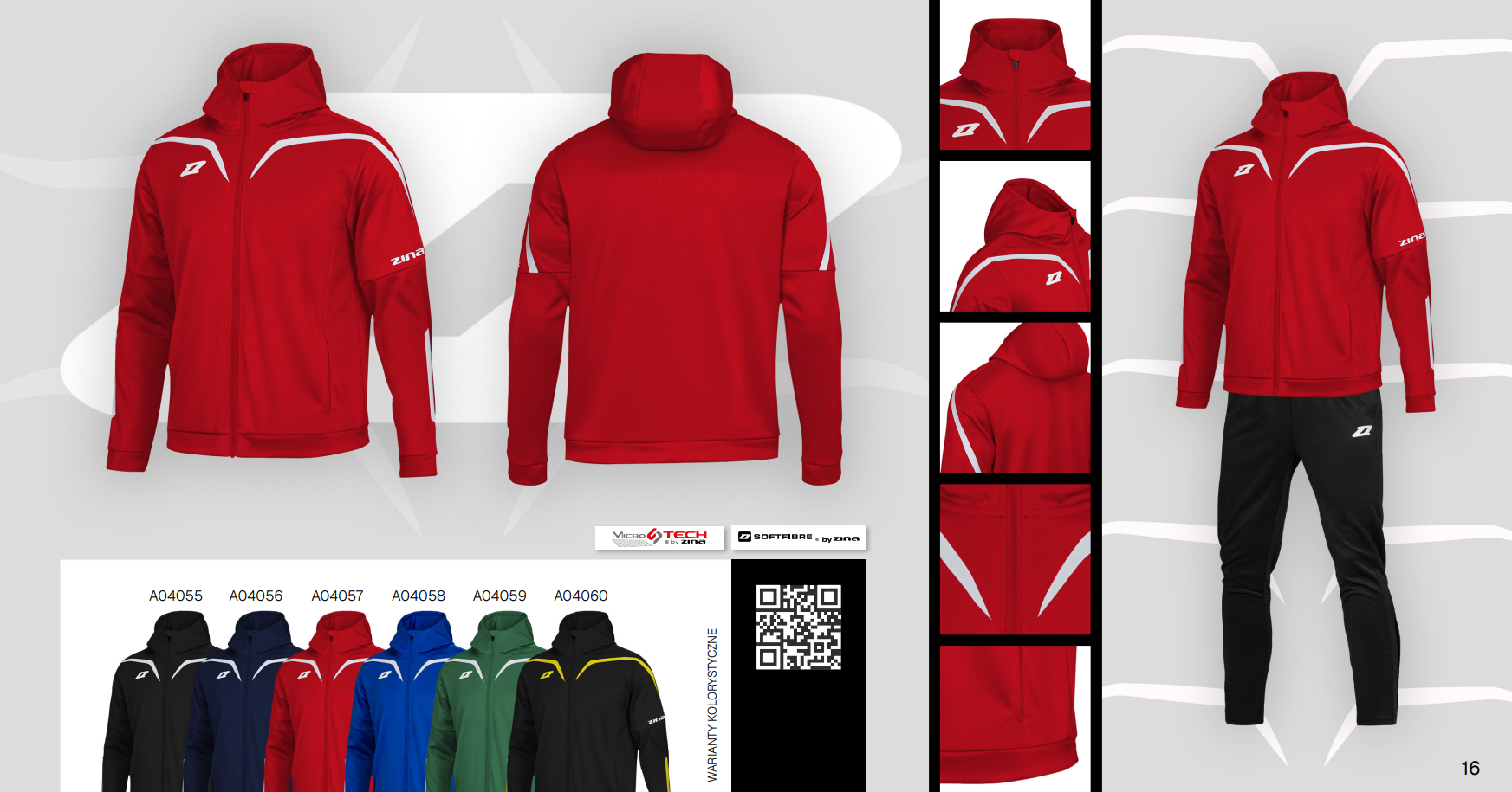 Bluza treningowa ZINA H ROSARIO PRO SENIOR w sześciu wariantach kolorystycznych